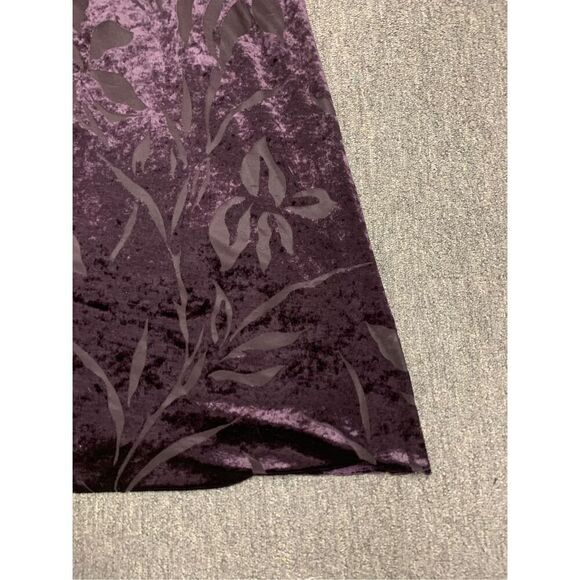 Vintage Plum Velour Textured Giwn By Rhapsody - Picture 2 of 10